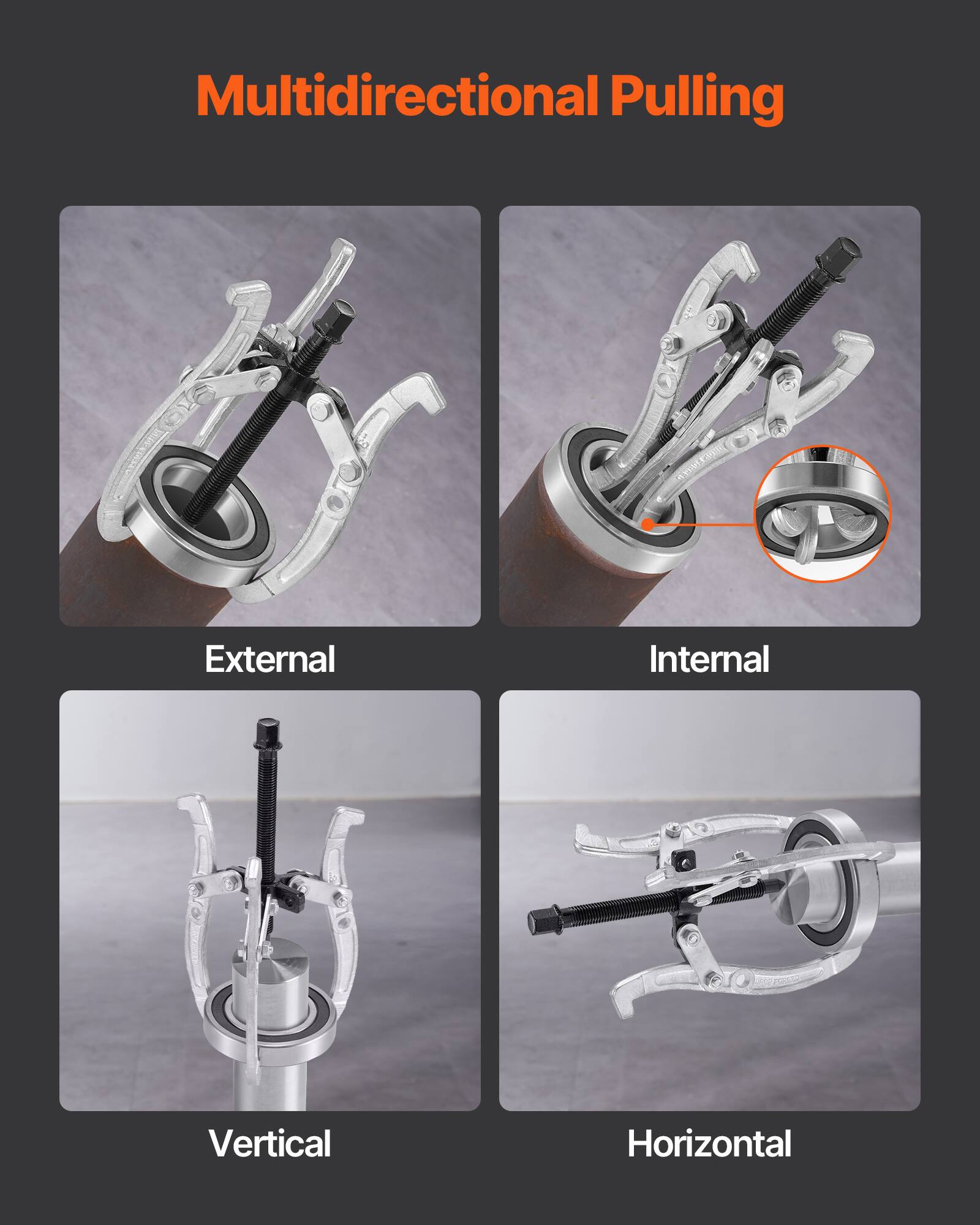 Multidirectional Pulling

External  
Internal  
Vertical  
Horizontal