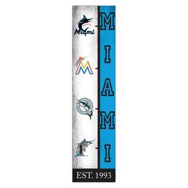 Fan Creations - Miami Marlins 6" x 24" Progression Wood Sign - Multicolor