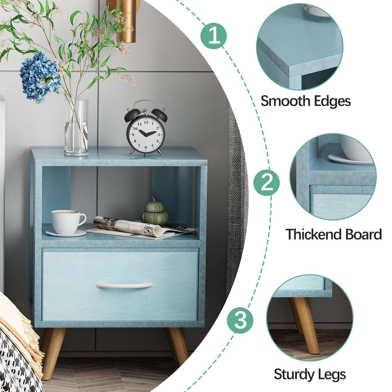 1. Smooth Edges  
2. Thickened Board  
3. Sturdy Legs