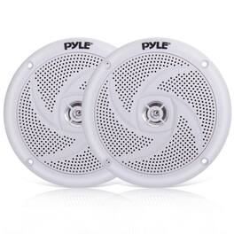 PYLE - PLMRS5W 5.25" 180 Watt Max Power 2-Way Waterproof Low Profile Slim Style Marine Audio Speakers (Pair) - White