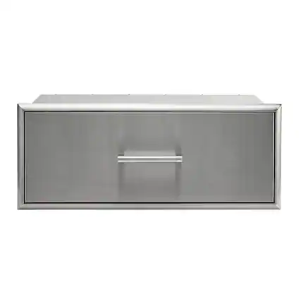 Front. Coyote Outdoor Living - Coyote Outdoor Living 36" Single Storage Drawer - Stainless Steel.