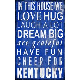 Fan Creations - Kentucky Wildcats 11" x 19" Briteline In This House Sign - Multicolor