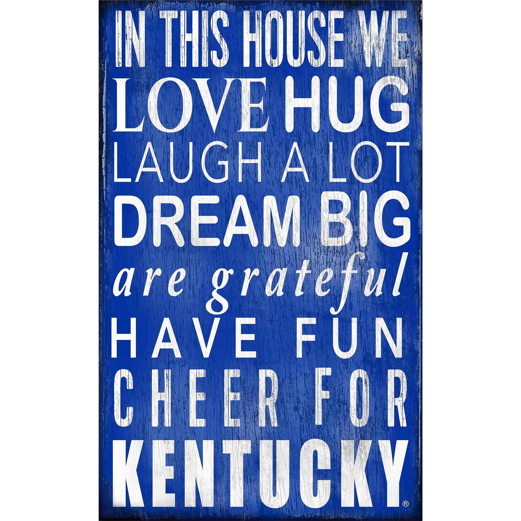 Kentucky Wildcats 11" x 19" Briteline In This House Sign