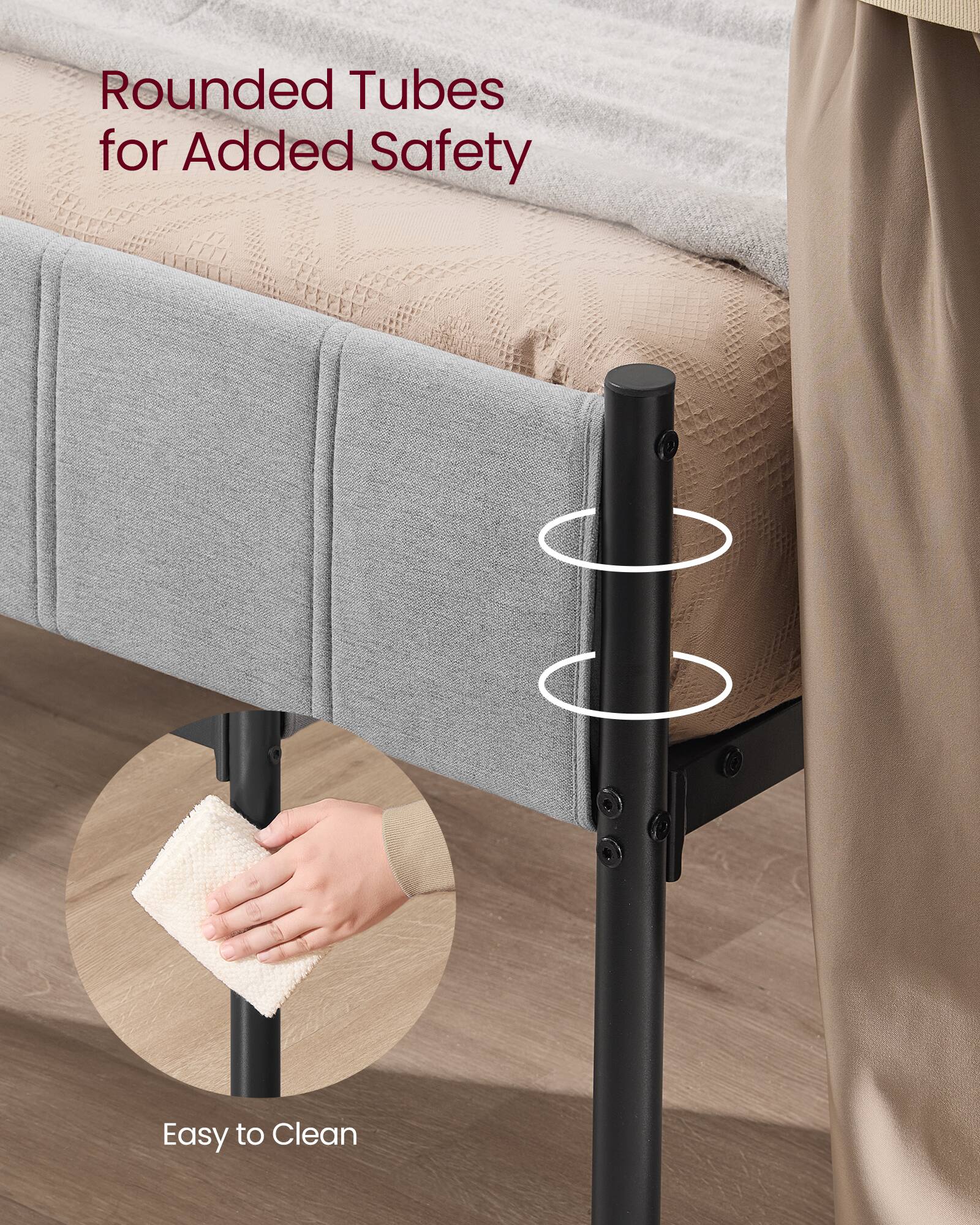 Rounded Tubes for Added Safety  
Easy to Clean