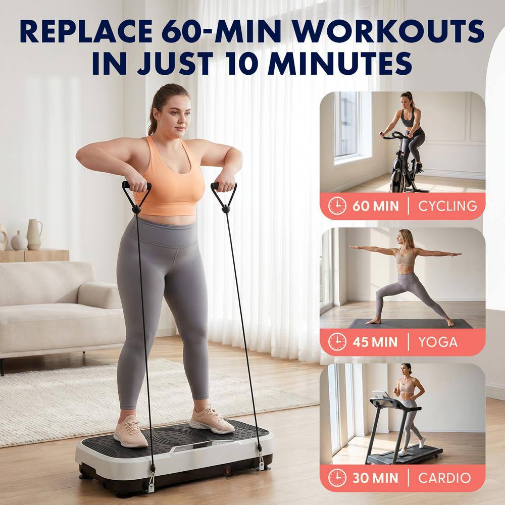 REPLACE 60-MIN WORKOUTS IN JUST 10 MINUTES

60 MIN | CYCLING

45 MIN | YOGA

30 MIN | CARDIO