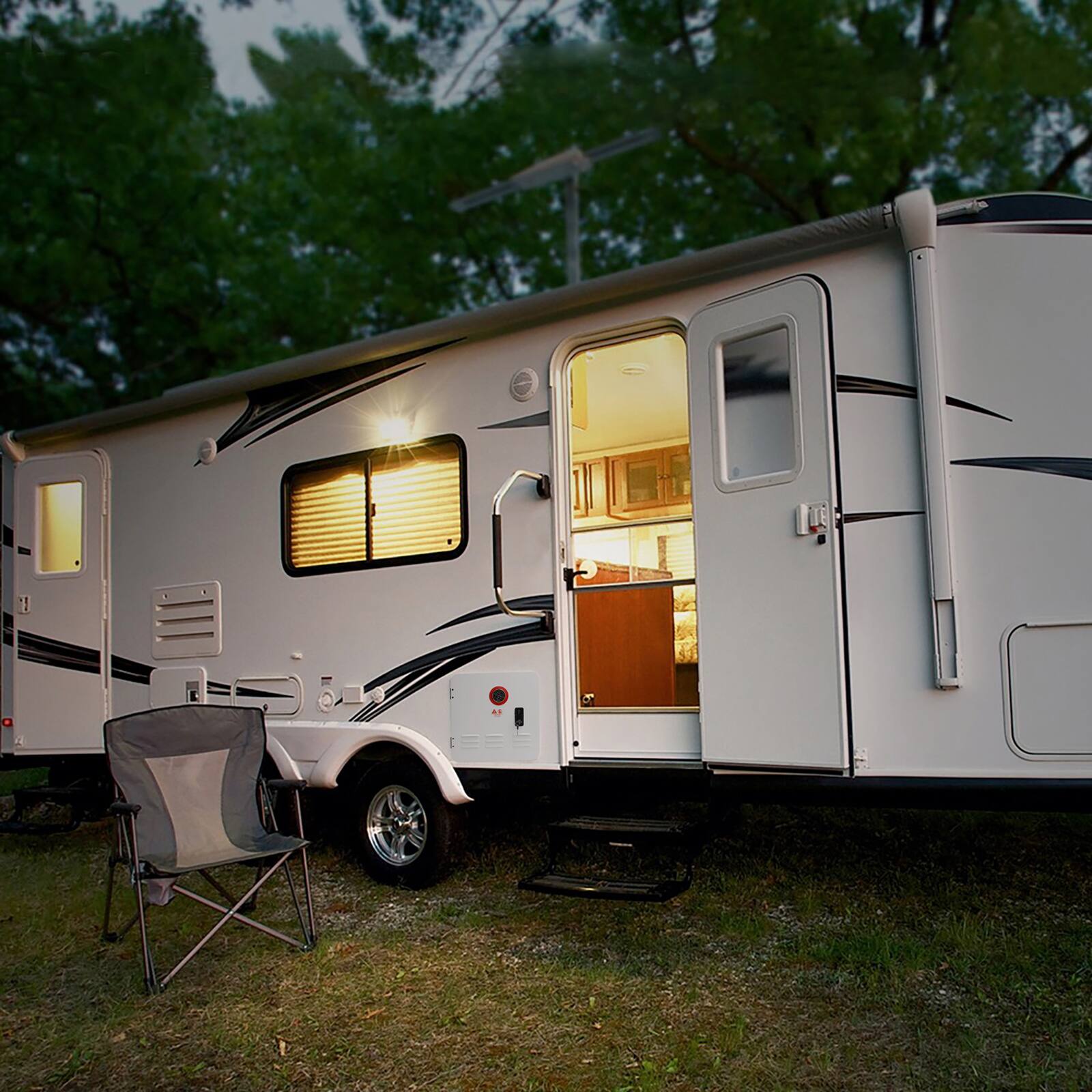 Alt View 5. Topteng - 65,000 BTU RV Tankless Propane Water Heater-Digital Constant Temperature, Low Pressure Start, with Controller&Shower Kit - White.