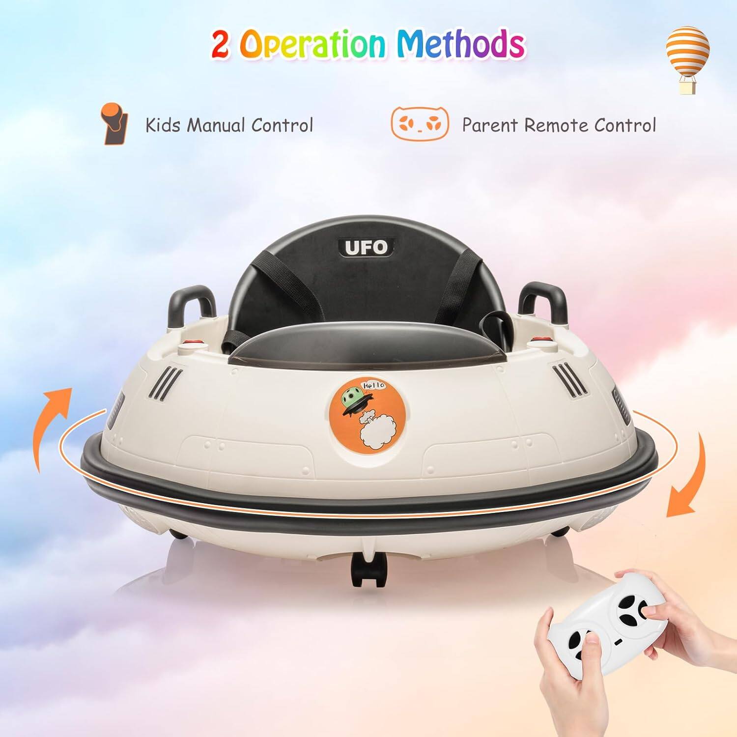 2 Operation Methods

- Kids Manual Control
- Parent Remote Control
