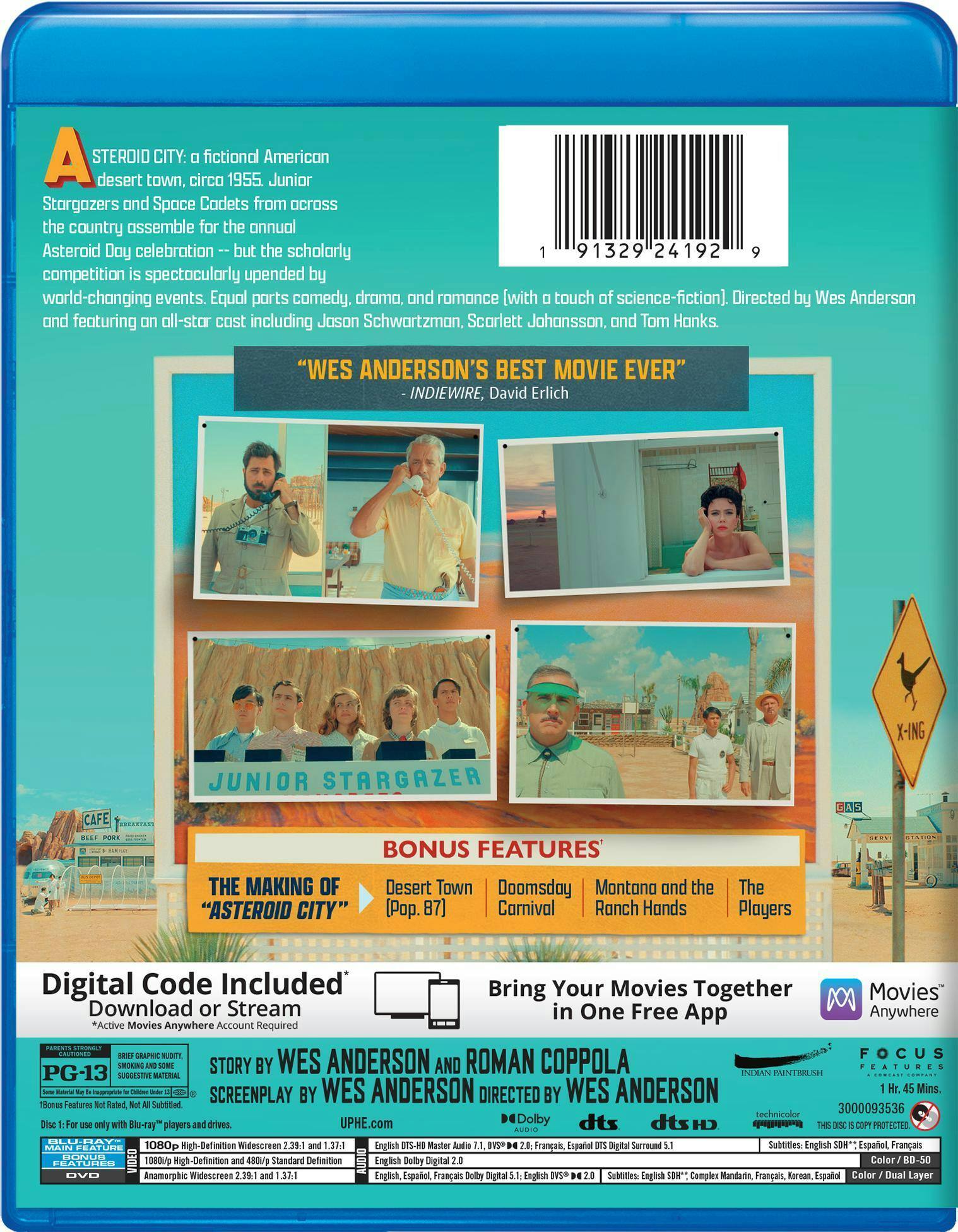 Back. Asteroid City (with DVD) [Blu-ray].