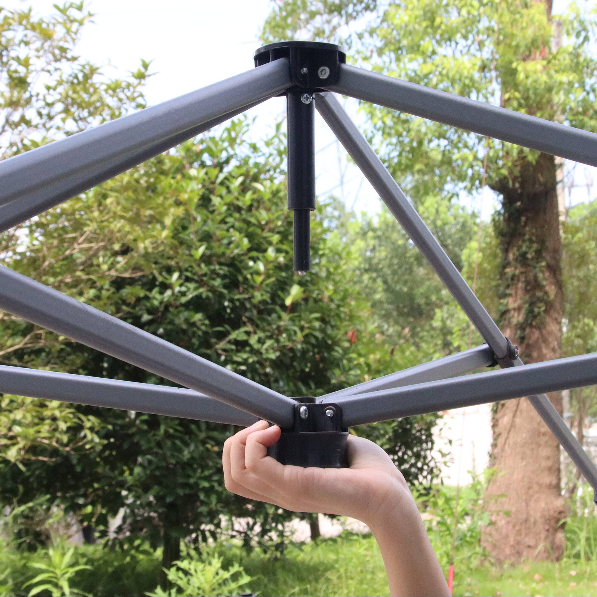 Alt View 7. Outsunny - 10' x 10' Pop Up Canopy Tent with Wheeled Carry Bag and 4 Sand Bags, Instant Sun Shelter, Tents for Parties - White.