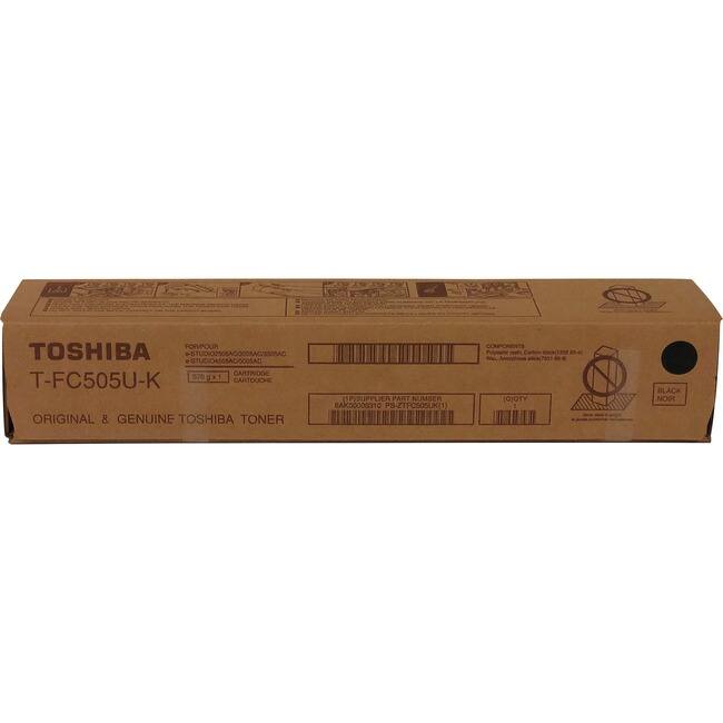 TOSHIBA  
T-FC505U-K  
ORIGINAL & GENUINE TOSHIBA TONER  

FOR:  
- TOSHIBA e-STUDIO 4SOSAC/SSOAC  
- TOSHIBA e-STUDIO 4SOSAC/SSOAC  

COMPONENTS:  
- Powdered Toner Cartridge 570g x 1  

SUPPLIER PART NUMBER: BAX00003N  
PO-ZTPOS0SLK(1)  

QUANTITY: 1  

BLACK - NOIR