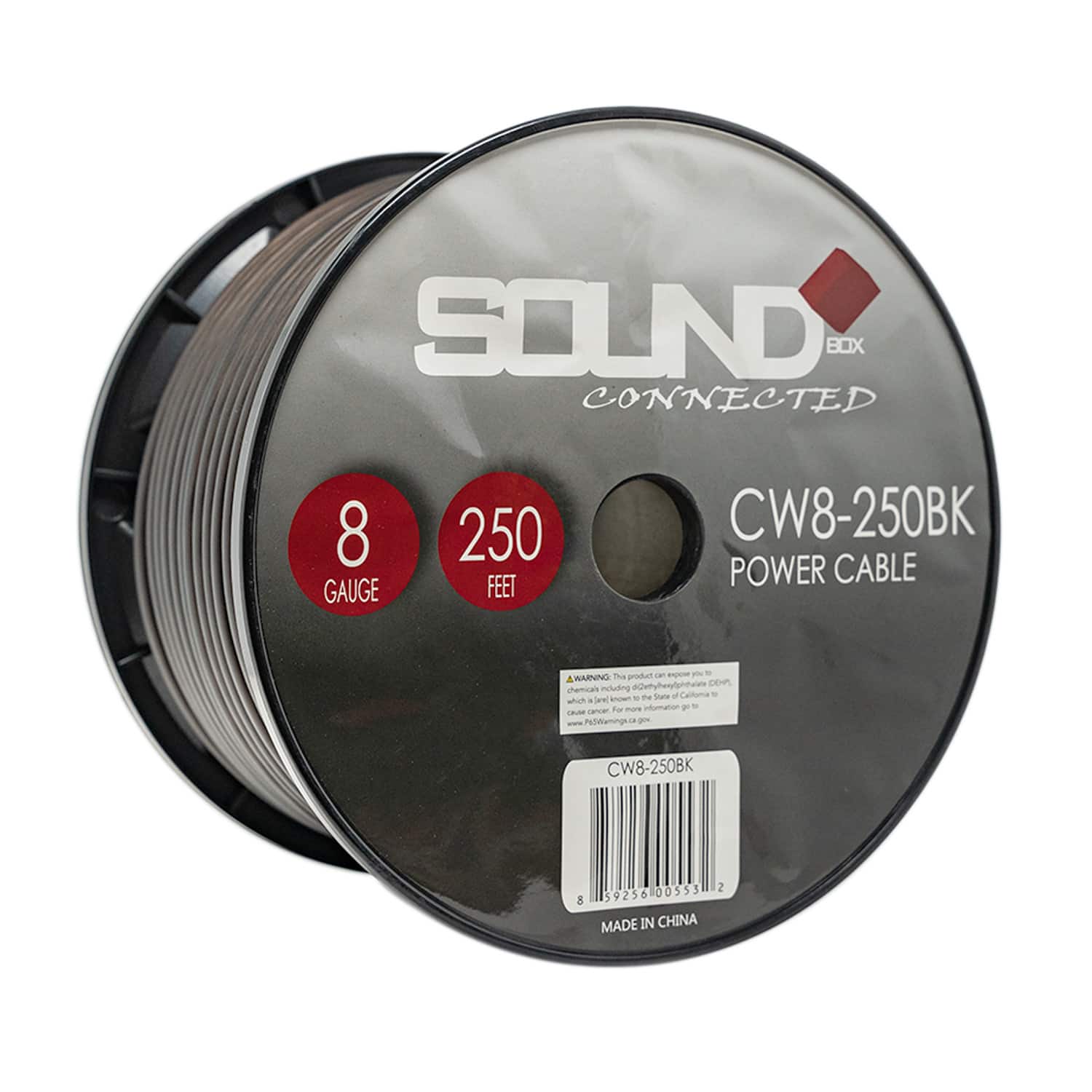 SoundBox - CW8-250BK, 8 Gauge CCA Battery Power / Ground Wire Spool - 250 Ft, Black price history on PriceWatchPro