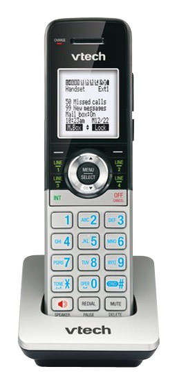 Angle View: VTech - CM18045 DECT 6.0 Cordless Expansion Handset Only - Silver