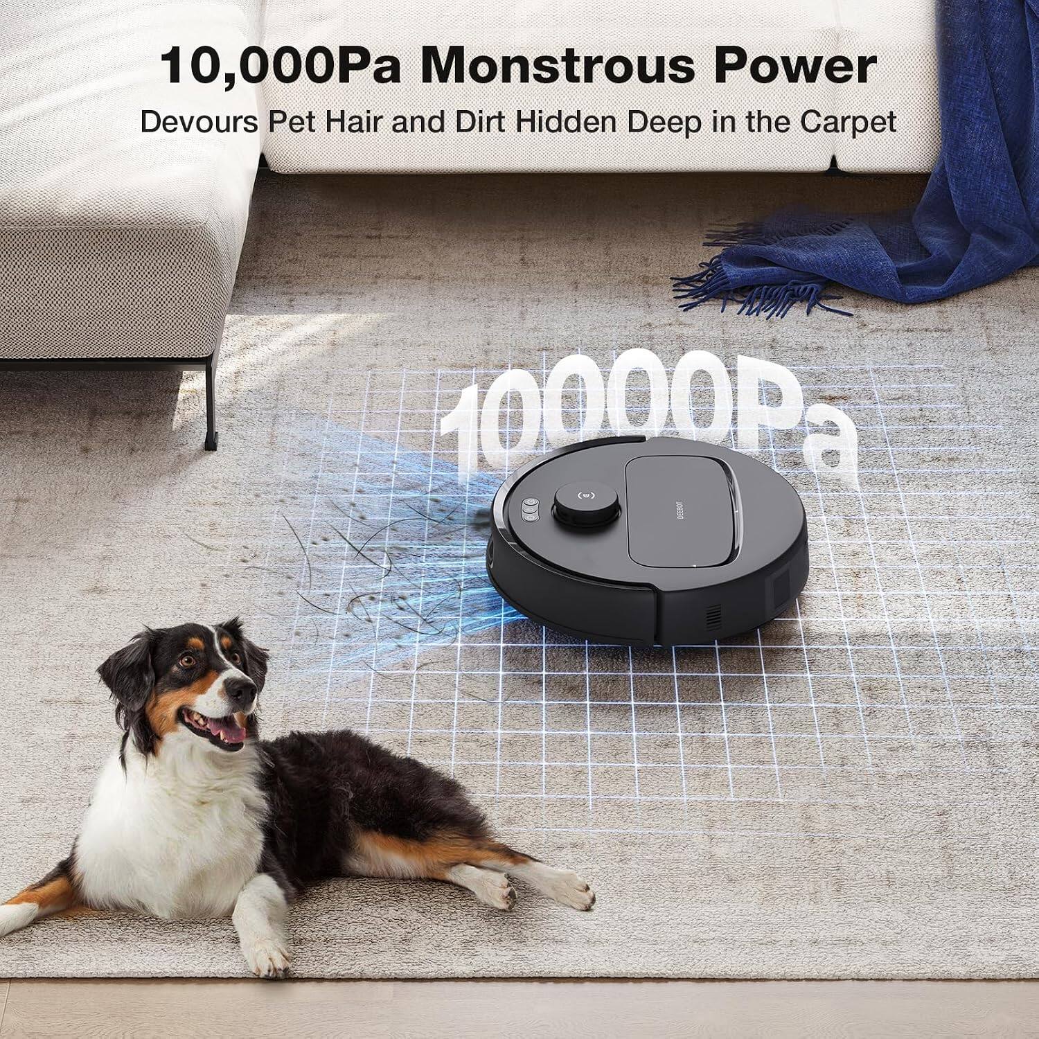 10,000Pa Monstrous Power Devours Pet Hair and Dirt Hidden Deep in the Carpet