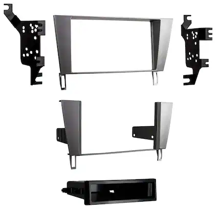 Front. Metra - Dash Kit for Select 2002-2010 Lexus SC DIN DDIN - Silver.