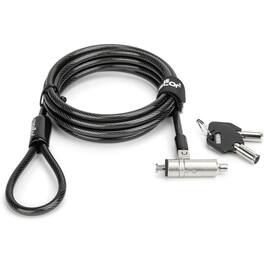 Rocstor - N19 Security Cable Lock For Nano-Shaped Slots - (2) Keys - TAA - 6 ft Cable - Resettable - 4-digit - Combination