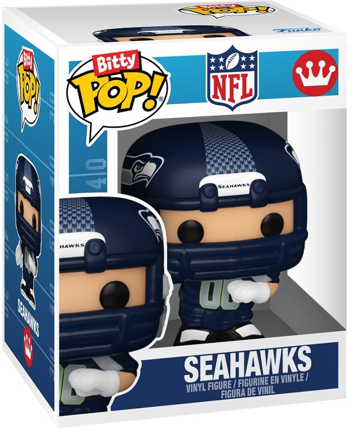 WE OP VO Fudla Bitty W POP! NFL 40 SEAHAWKS HAWKS SENMAWNKS l UC SEAHAWKS / FIGURINE EN VINYLE VINYL FIGURE VINIL FIGURA DE