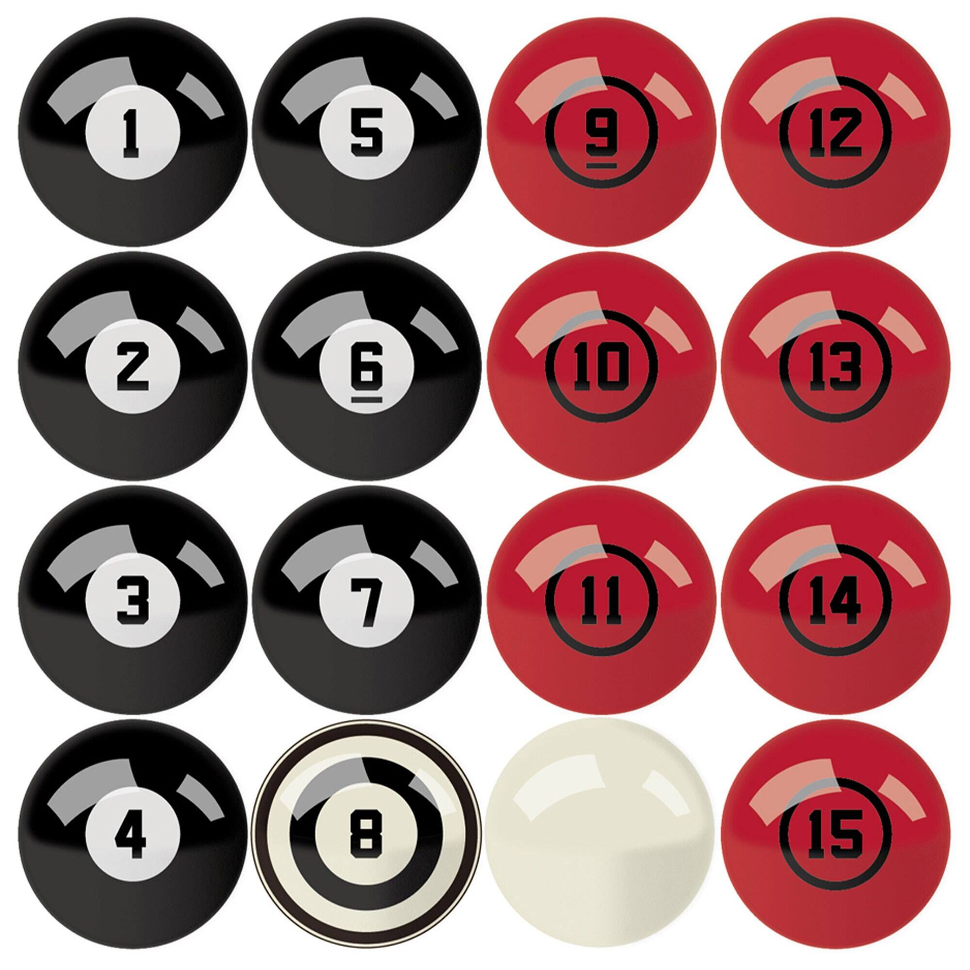 Alt View 1. Imperial - Ohio State Buckeyes Billiard Ball Set with Numbers - Multicolor.