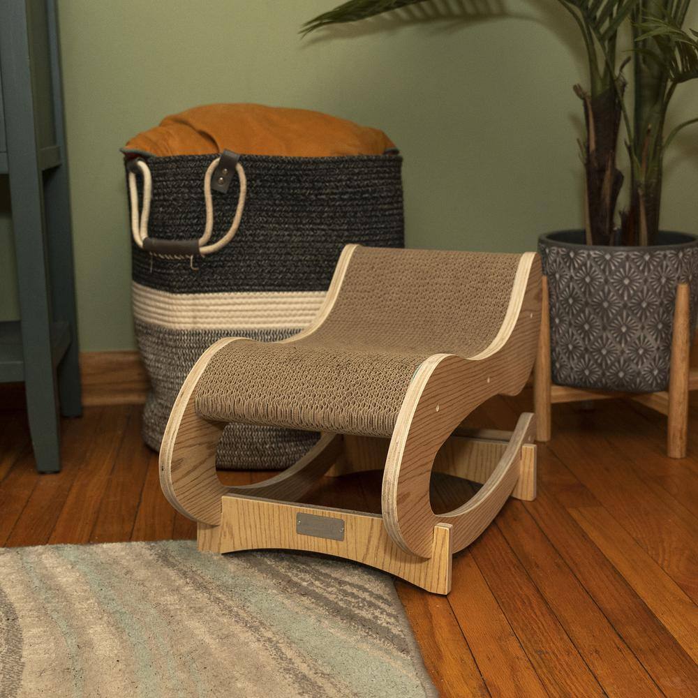 Alt View 1. Armarkat - Real Wood Medium Wooden Cat Rocking Chair Detachable Cat Swing Chair - Beige.