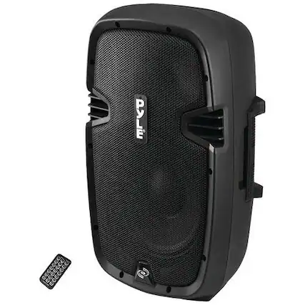 Front. PYLE - Pro 15" 1200W 2-way Bluetooth PA Speaker - Black.