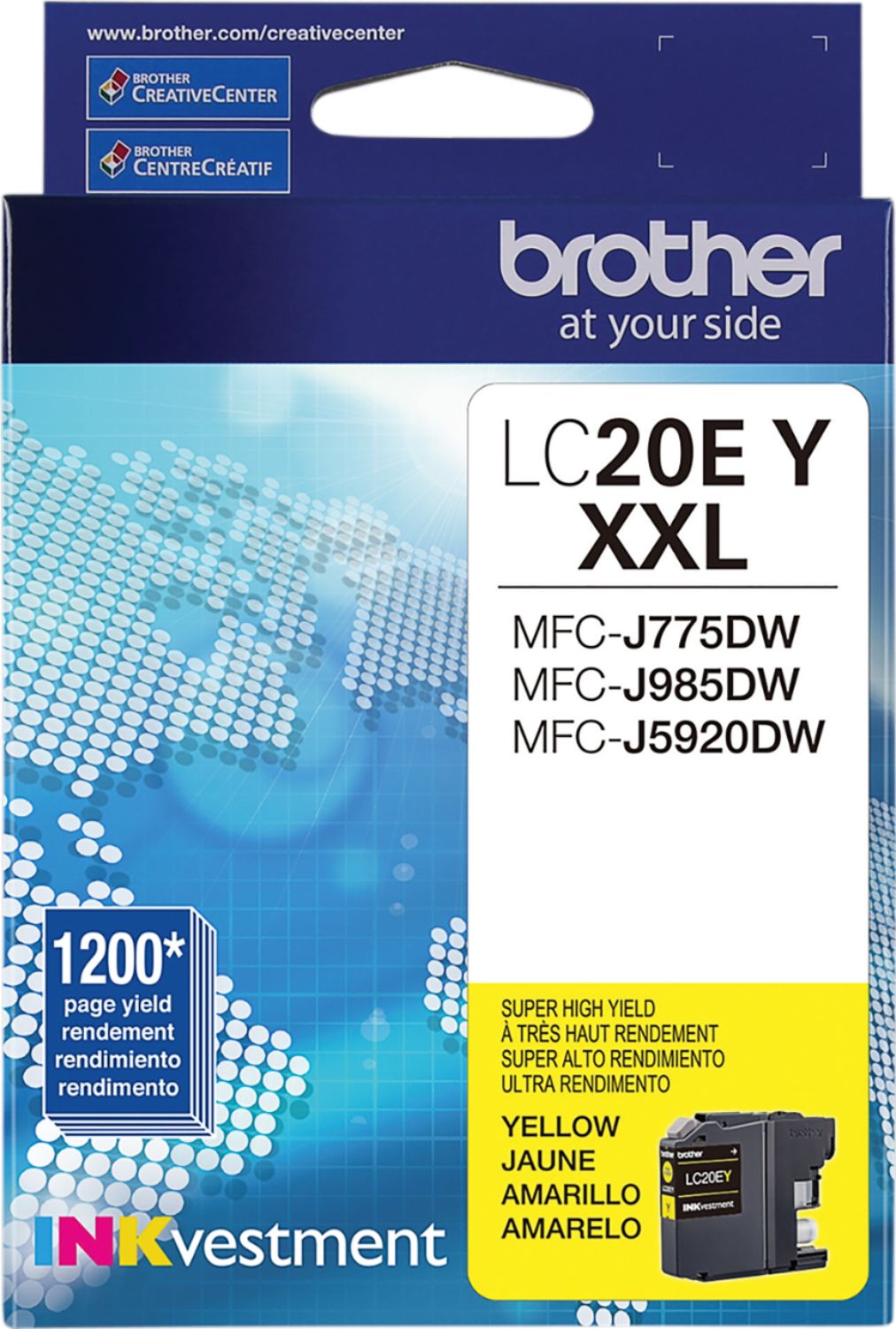 Best Buy: Brother LC20EY XXL Super High-Yield Ink Cartridge Yellow ...