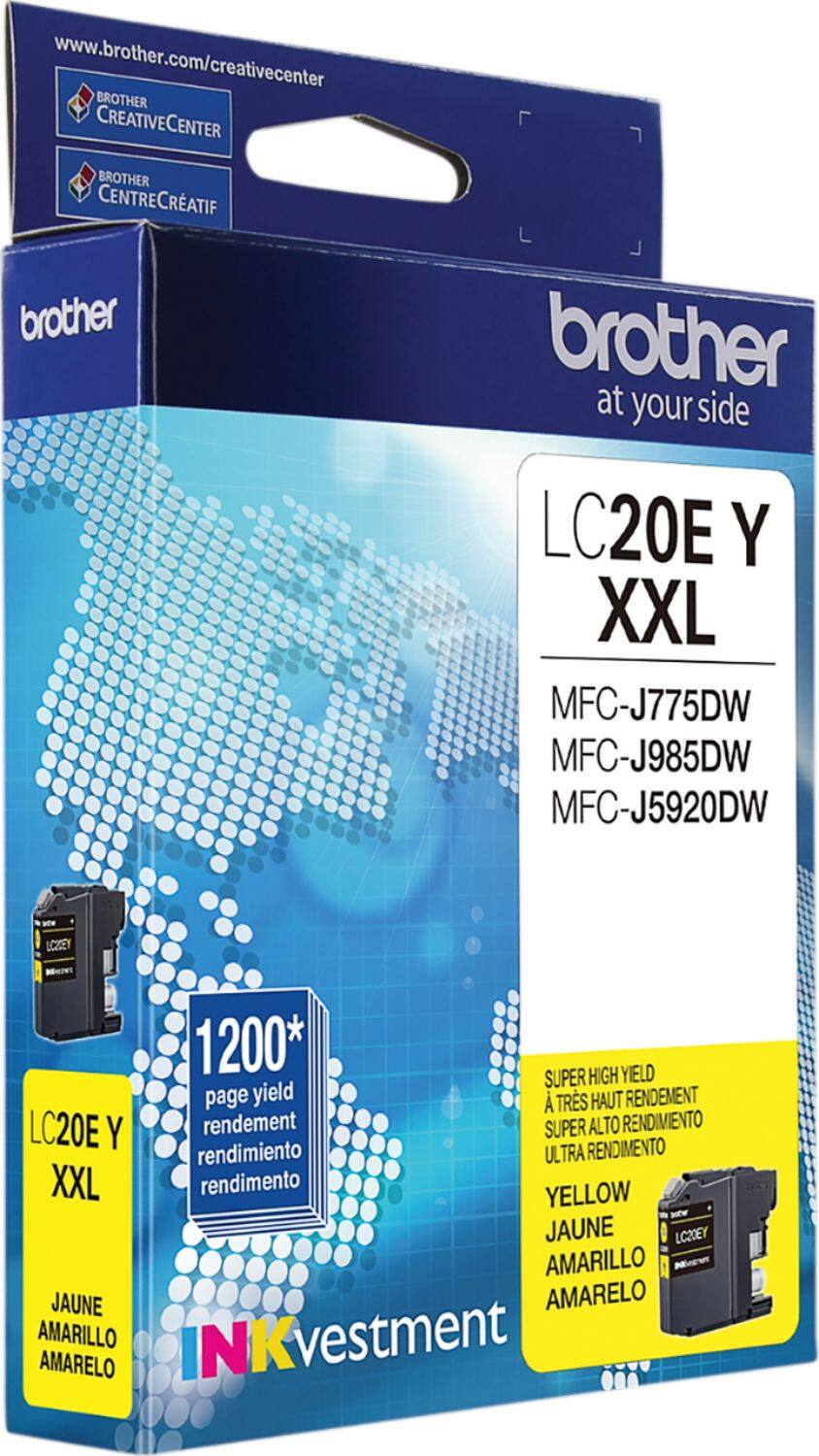 Alt View 12. Brother - LC20EY XXL Super High-Yield Ink Cartridge - Yellow - Yellow.