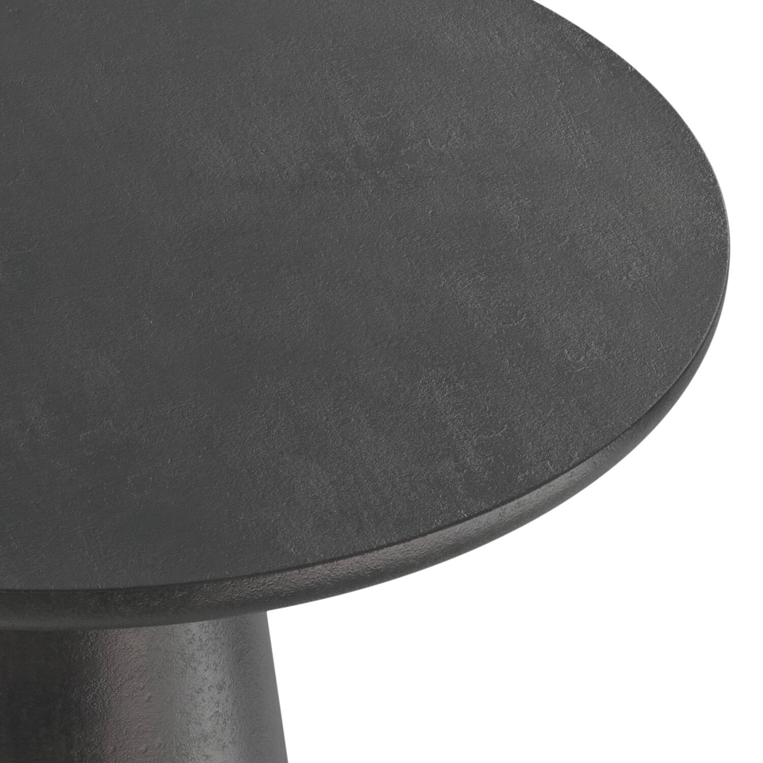 Alt View 4. Simpli Home - Gloria Contemporary 16 inch Wide Cast Aluminum Side Table in Graphite, Fully Assembled - Graphite.