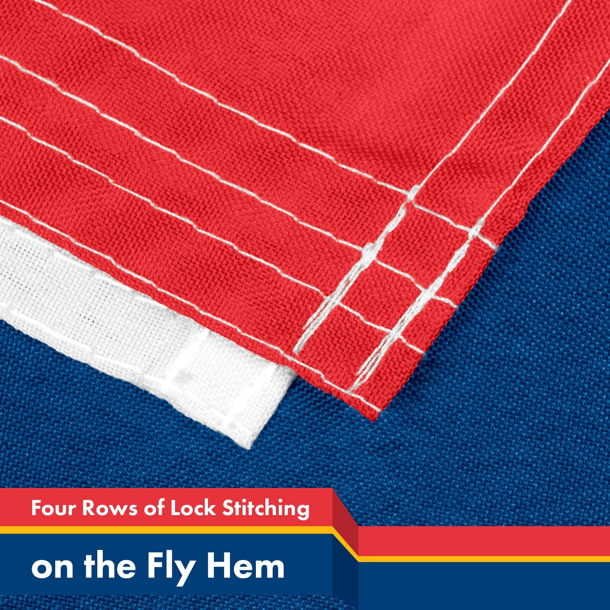 Four Rows of Lock Stitching on the Fly Hem