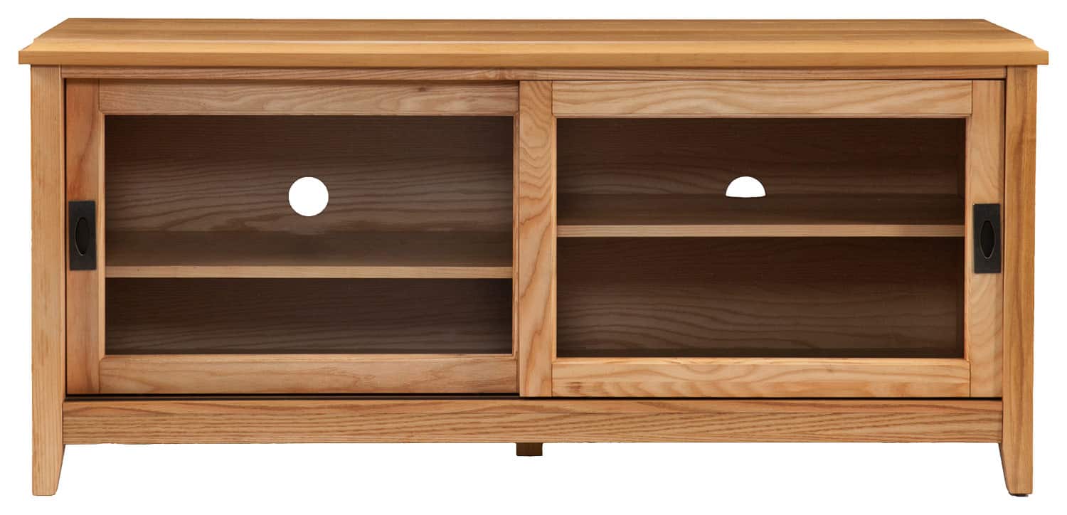 Front. SEI Furniture - Essex TV/Media Stand - Natural Oak.