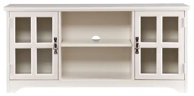 Front. SEI Furniture - Remington TV/Media Stand - White.