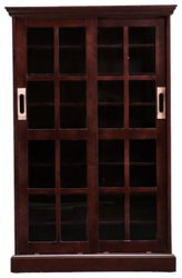 SEI Furniture - Sliding-Door Media Cabinet - Espresso - Front_Zoom