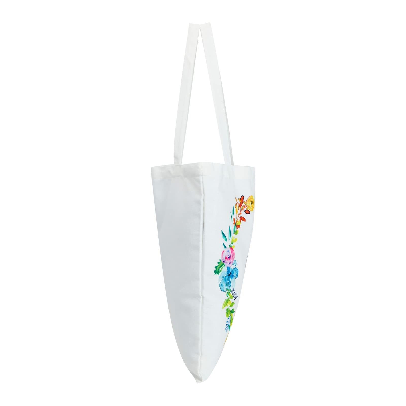 Alt View 7. Paradigms Interiors - Set Of 2 Reusable Monogram Letter Personalized Tote Bags For Women Floral 29 Inches - Letter S.