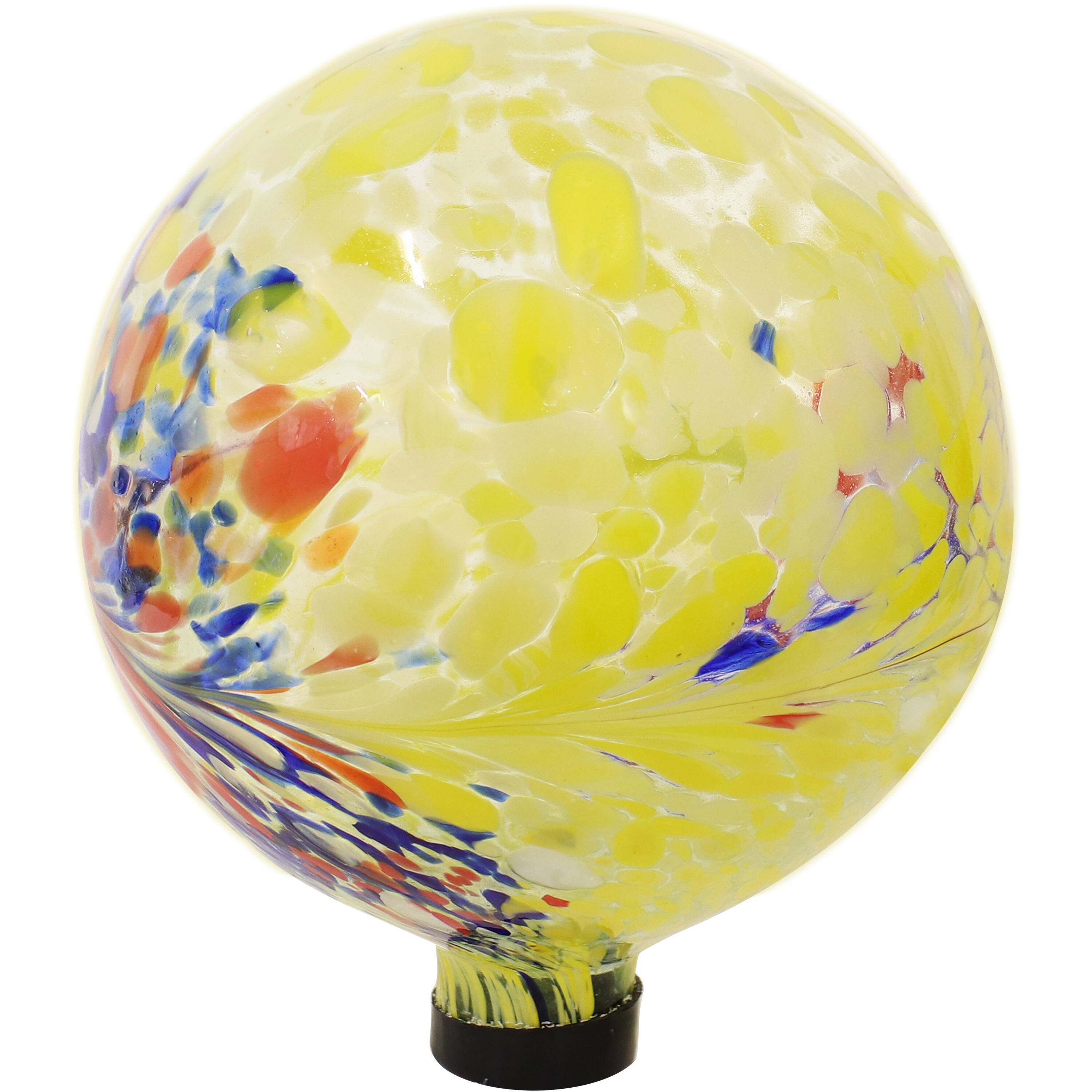 Alt View 8. Sunnydaze - Glass Gazing Globe - 10 in - Bright Summer Burst.