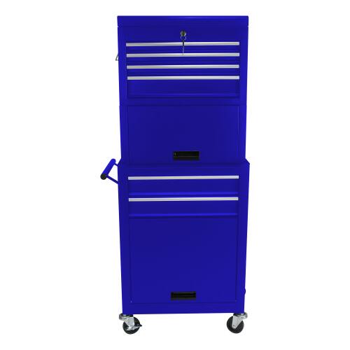 Front. LOVMOR - Tool Cabinet on Wheels 6-Drawer Lockable Rolling Tool Chest with 4 Universal Wheels 2 in 1 Detachable Tool Box Storage O.