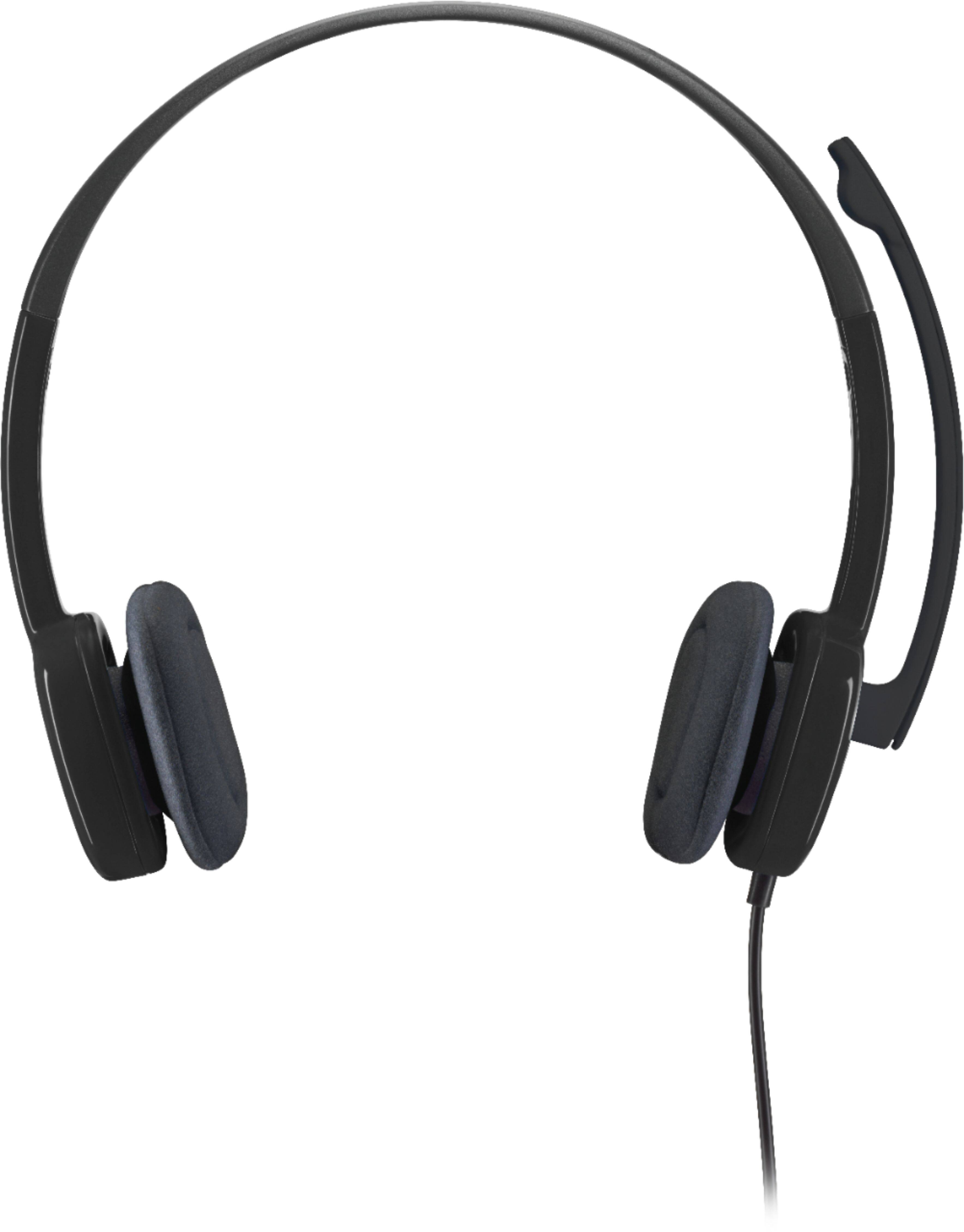 Angle. Logitech - H151 Wired On-Ear Headphones - Black.