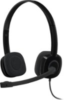 Logitech - H151 Wired On-Ear Headphones - Black - Front_Zoom