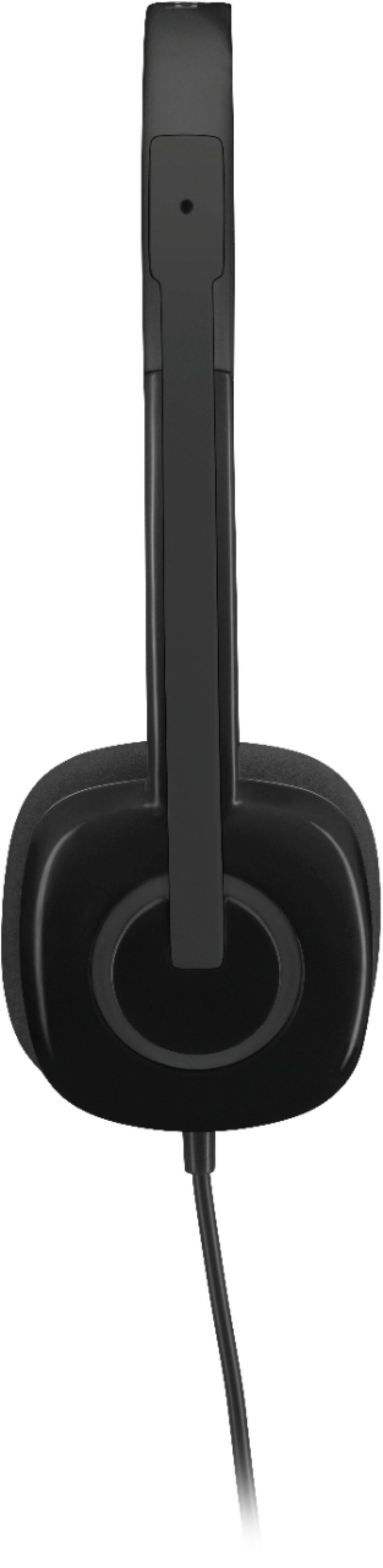 Alt View 11. Logitech - H151 Wired On-Ear Headphones - Black.