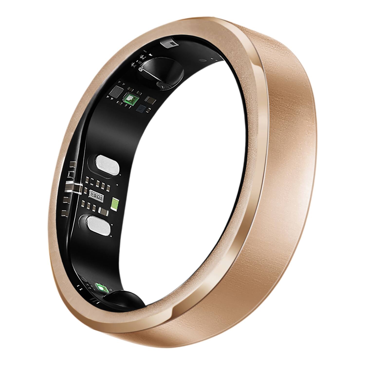 Alt View 9. RINGCONN - Gen 3 Smart Ring, Vascular Health Insights, Vibration Alerts, Sleep Apnea Monitoring, Charging Case - Brushed Rose Gold.