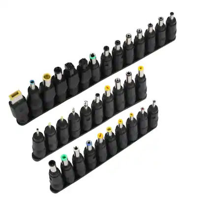Front. Home Collection - 34-in-1 DC Power Plug Adapter Kit Universal Laptop Charger Connector Set - Black.