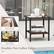 Double-Tier Coffee Table - Easy-to-Maintain Glass Tabletop - Bottom Shelf for Extra Storage - Robert Longo - Charcoal - The Edge - Life at the Edge - Pictorial Map -