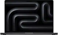 Front. Apple - MacBook Pro 16-inch Laptop - M5 Max chip with 18-core CPU and 40-core GPU - 48GB Memory - 2TB SSD - Space Black.
