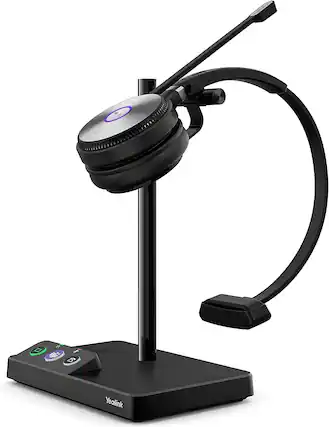 Front. Yealink - Yealink 1308000 WH62-Mono Teams Certified Wireless Headset with Microphone.
