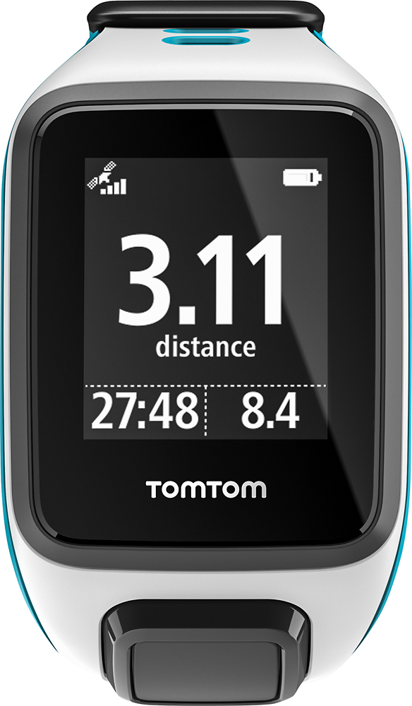 Fellow insulator Slime TomTom Spark Music GPS Fitness Watch (Small) White/Scuba Blue 1REM.002.08 -  Best Buy