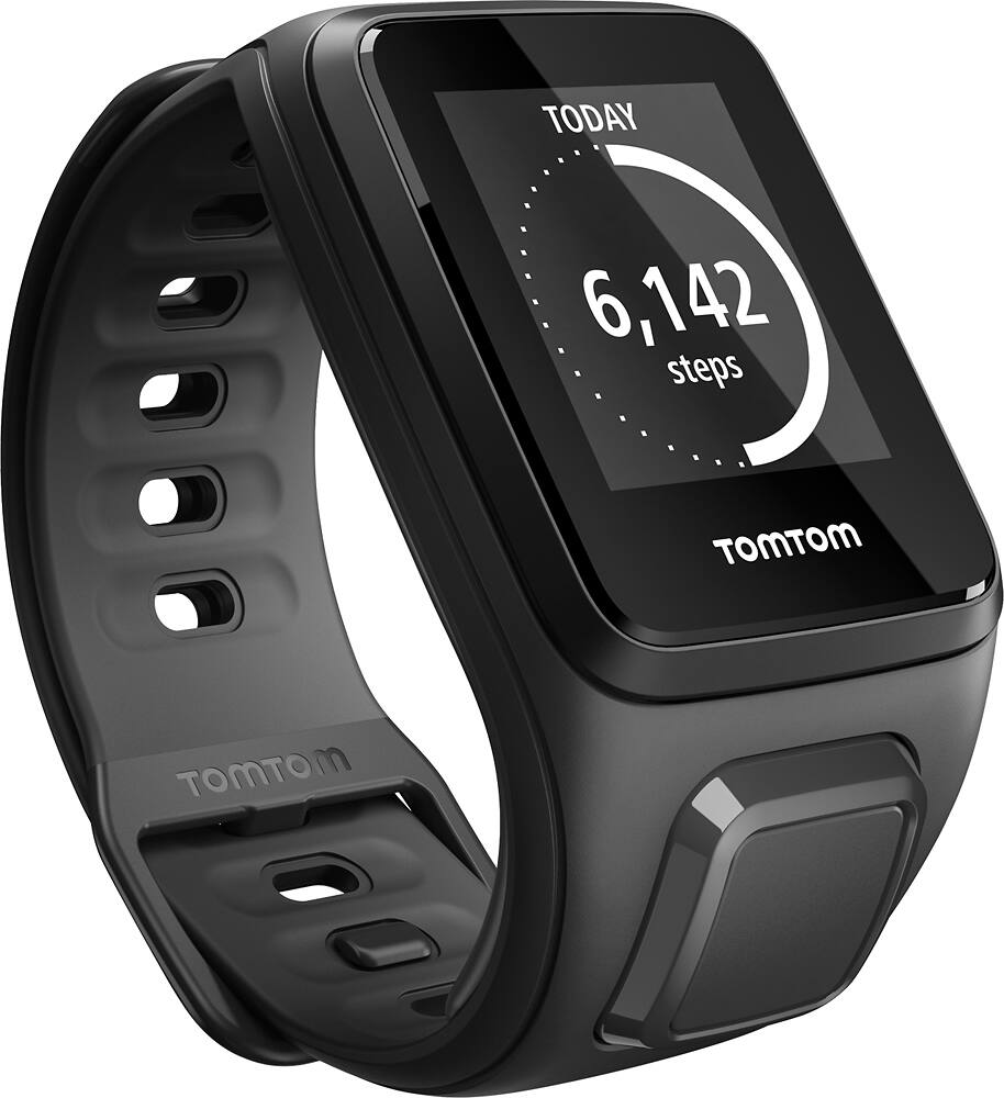 Angle. TomTom - Spark Cardio + Music Fitness Watch + Heart Rate (Small) - Black.