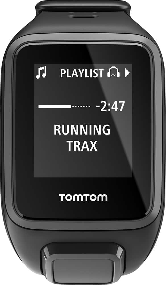 Front. TomTom - Spark Cardio + Music Fitness Watch + Heart Rate (Small) - Black.