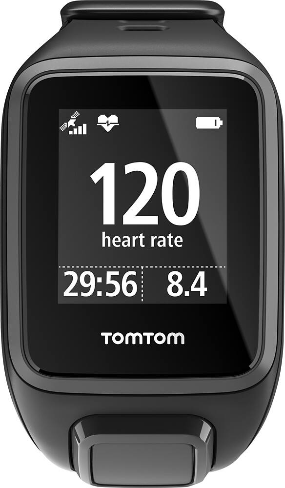 Alt View 11. TomTom - Spark Cardio + Music Fitness Watch + Heart Rate (Small) - Black.