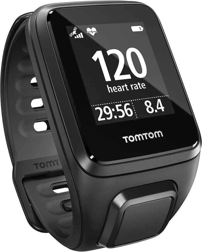 Alt View 14. TomTom - Spark Cardio + Music Fitness Watch + Heart Rate (Small) - Black.