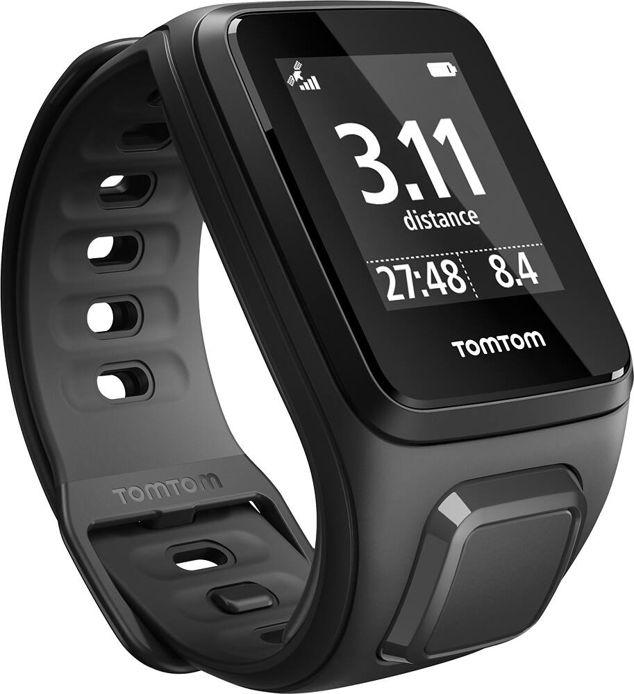 Alt View 15. TomTom - Spark Cardio + Music Fitness Watch + Heart Rate (Small) - Black.