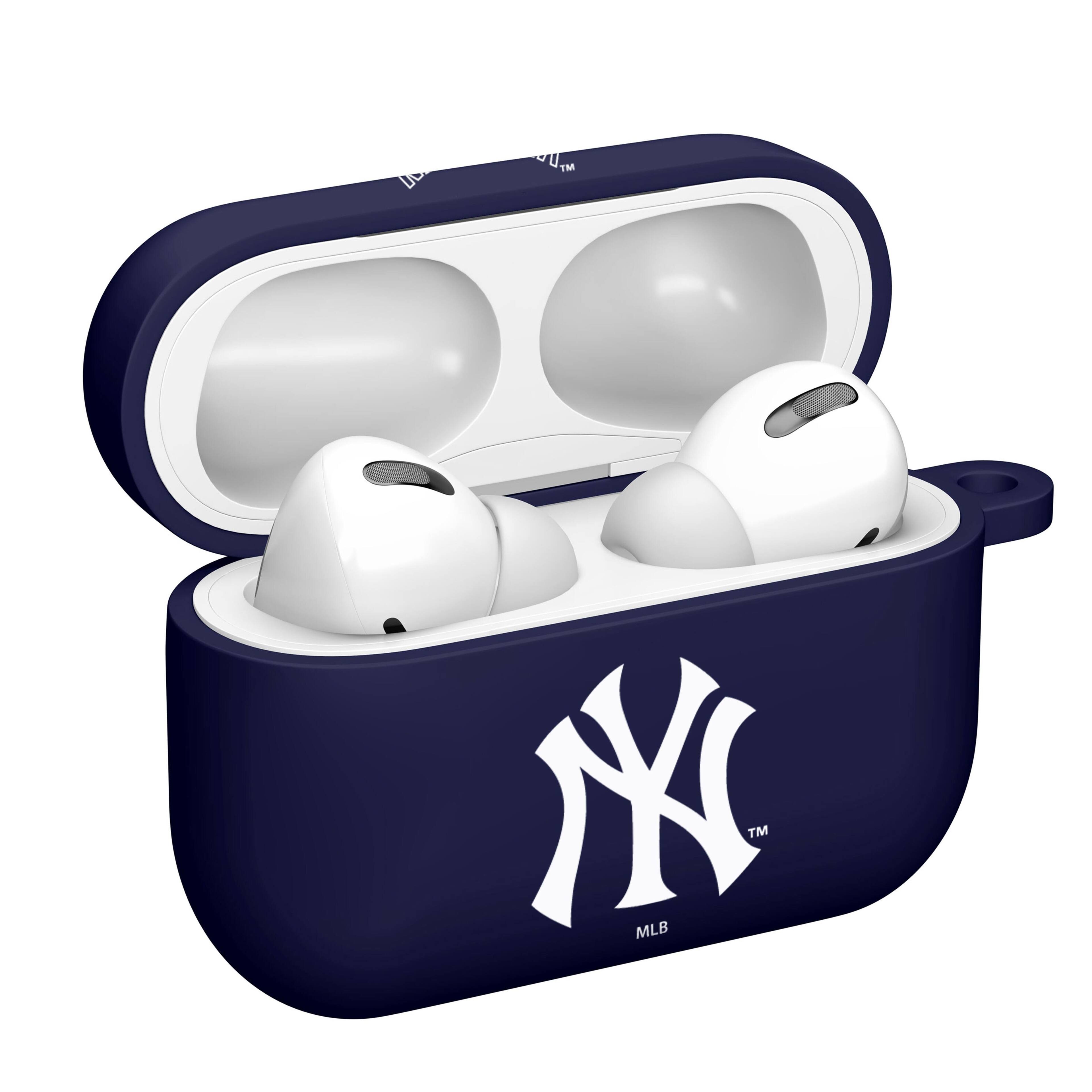 Alt View 1. Artinian - New York Yankees AirPods Pro Silicone Case Cover - Navy.