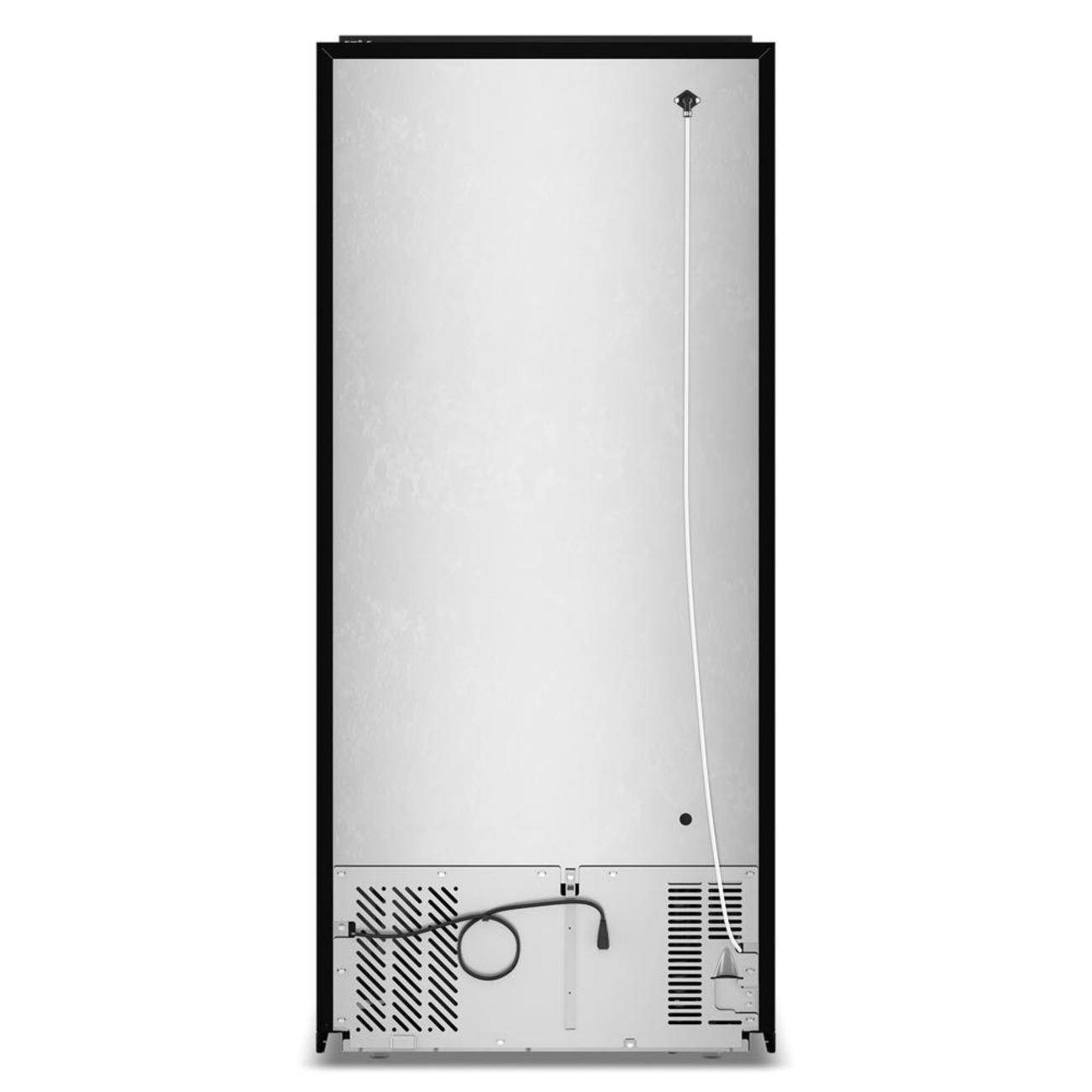 Back. Amana - 28 in. Wide 14.3 cu. ft. Top-Freezer Refrigerator With A Large Crisper Drawer - Black.