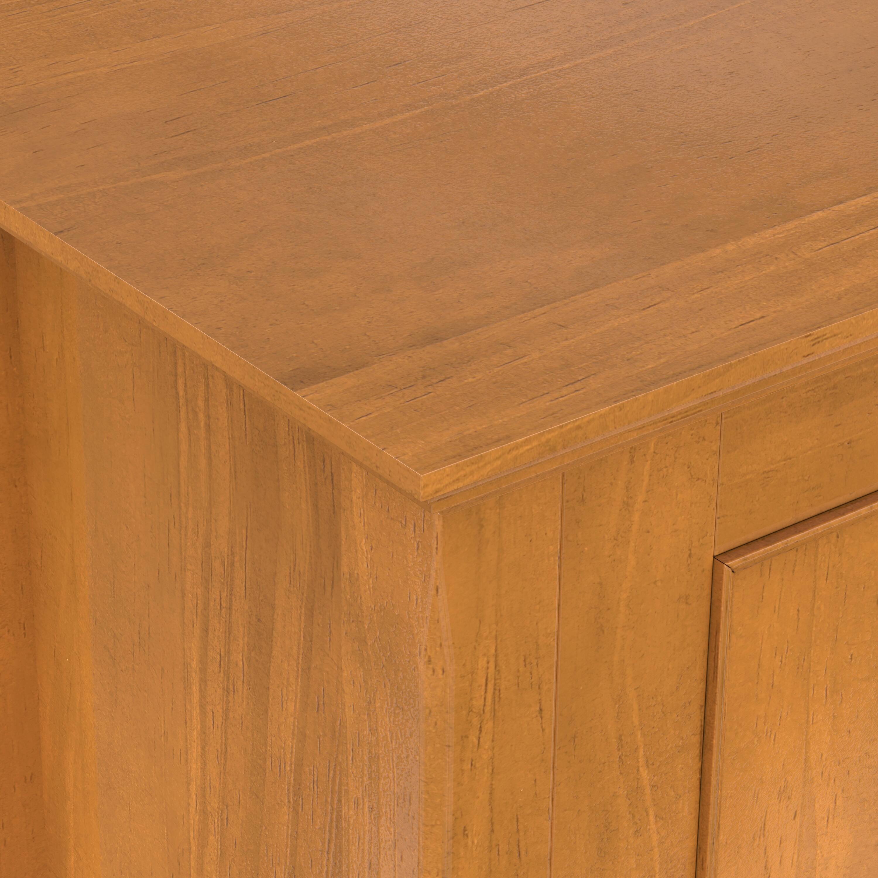Alt View 4. Simpli Home - Simpli Home Amherst 32 inch Wide Solid Wood Transitional Low Storage Cabinet in Light Golden Brown - Light Golden Brown.